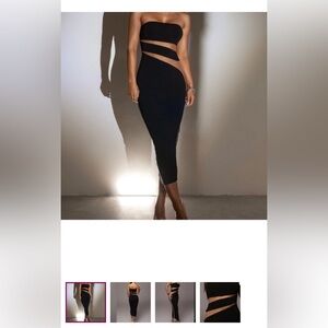 Black Unpredictable Midi Dress S